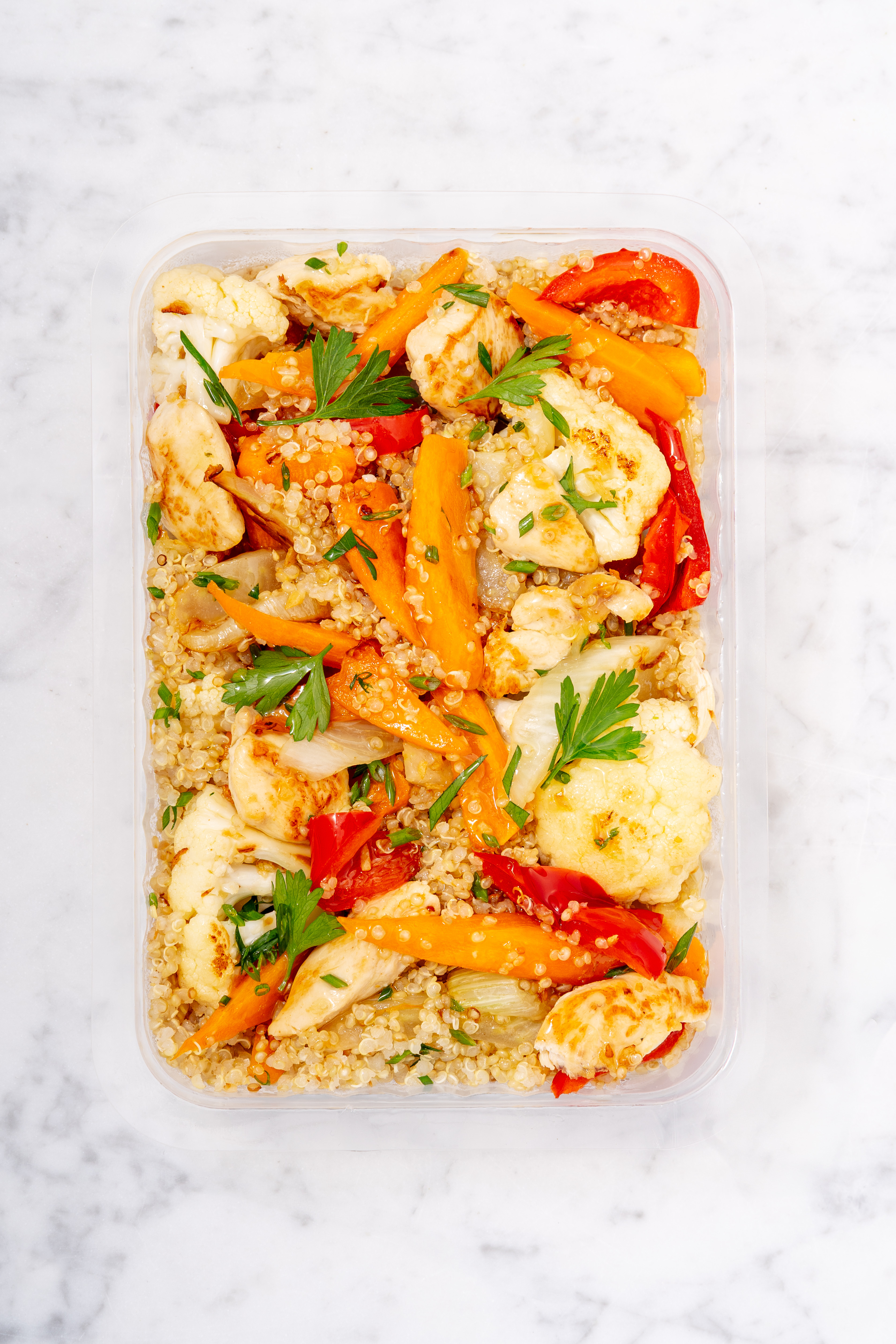 Poêlée de légumes au poulet & quinoa